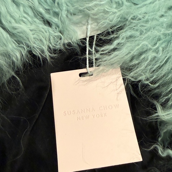 Mint Green Faux Fur Trim Teddy Jacket - Picture 2 of 4